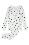 Petit Lem Kids' Bat Print Glow In White