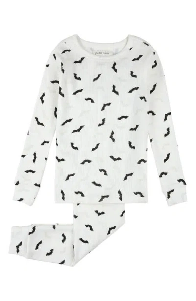 Petit Lem Kids' Bat Print Glow In White