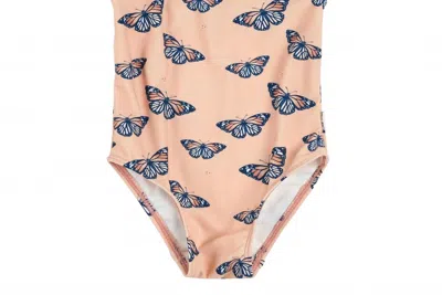 Petit Lem Kids' Butterfly One Piece Swimsuit In Pink In Multi