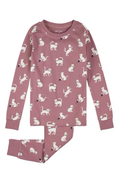 Petit Lem Kids' Cat Print Glow In Brown