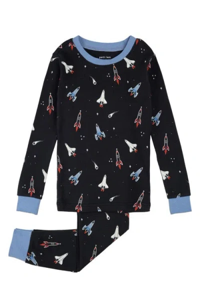 Petit Lem Kids' Fitted Two-piece Glow In Black