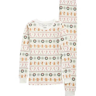 Petit Lem Kids' Holiday Treats Fair Isle Print Fitted Two-piece Pajamas In Multi