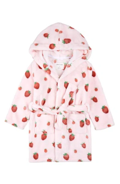 Petit Lem Kids' Hooded Robe In Pink
