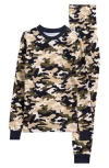 Petit Lem Kids' Print Fitted Cotton Two-piece Pajama Set In Multi