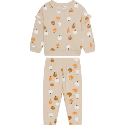 Petit Lem Kids' Print Sweatshirt & Sweatpants Set In Neutral