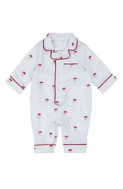 Petit Lem Kids' Santa Sleeper In White