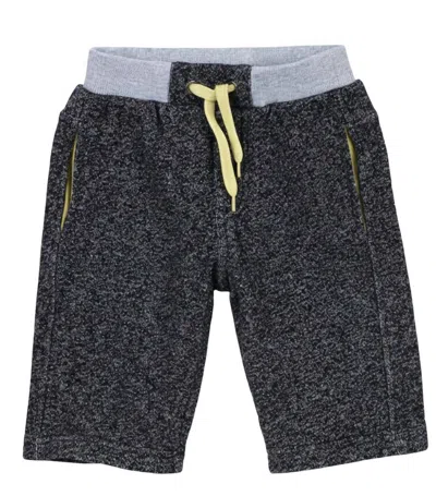 Petit Lem Kids Slub French Terry Shorts In Black