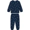 Petit Lem Kids' Sweatshirt & Joggers Set In Blue