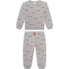 Petit Lem Kids' Sweatshirt & Joggers Set In Neutral