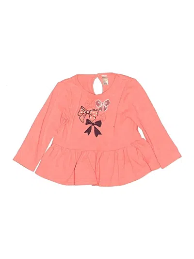 Pre-owned Petit Lem Babies' Long Sleeve Blouse In Pink