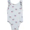 Petit Lem Monarch Print One-piece Swimsuit In Multi