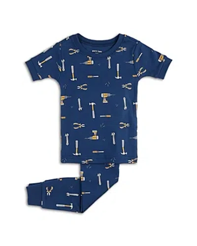 Petit Lem Petite Lem Boys' Tools Print Pajama Set - Little Kid In Blue