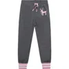 Petit Lem Reindeer Print Polar Fleece Pajama Pants In Off White