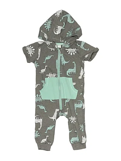 Pre-owned Petit Lem Babies' Short Sleeve Onesie In Green