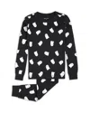 Petit Lem Unisex Glow In The Dark Ghost Print Pajama Set - Little Kid In Black