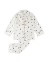 Petit Lem Unisex Hoppy Bunnies Poplin Pajama Set - Little Kid, Big Kid In Off White