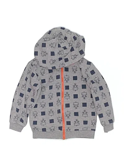 Pre-owned Petit Lem Kids' Zip Up Hoodie In Gray