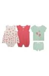 Petit Lem’s Mini Threads Babies' Petit Lem's Mini Threads 4-piece Berry Gift Set In Red