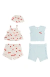 Petit Lem’s Mini Threads Petit Lem's Mini Threads 5-piece Cherries Outfit Set In Multi