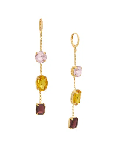 Petit Moments 18k Plated Cz Drop Dangle Earrings In Pattern