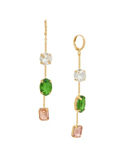 Petit Moments 18k Plated Cz Drop Dangle Earrings In Purple