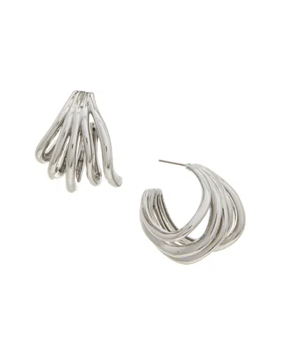 Petit Moments 18k Plated Hoop Earrings In Gray