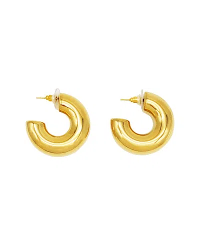 Petit Moments 18k Plated Stainless Steel Hoop Earrings In Gold
