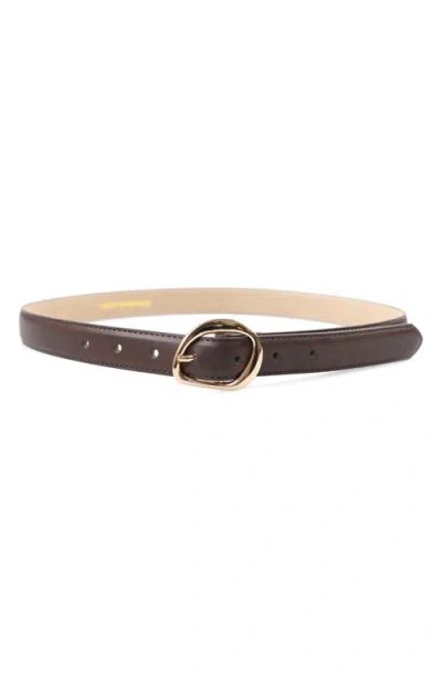 Petit Moments Abstract Faux Leather Belt In Brown