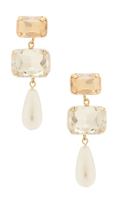 Petit Moments Alexis Pearl Drop Earrings In Gold