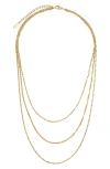 PETIT MOMENTS ALLEGRA TRIPLE LAYERED CHAIN NECKLACE