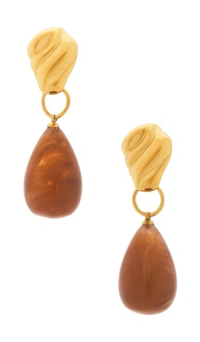 Petit Moments Amber Drop Earrings In Brown