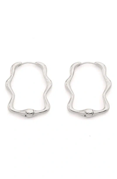 Petit Moments Anish Wavy Hoops In Silver