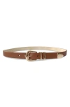 Petit Moments Atlas Faux Leather Belt In Brown