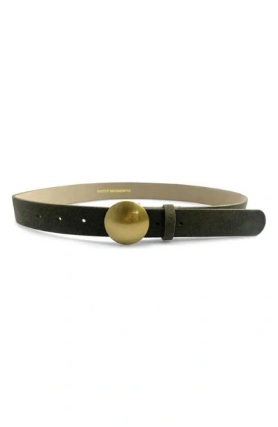Petit Moments Austin Suede Buckle Belt In Black