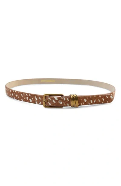Petit Moments Bambi Genuine Calf Hair Belt In Gold
