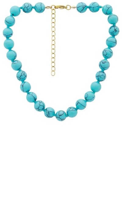 Petit Moments Beaded Necklace In 蓝绿色