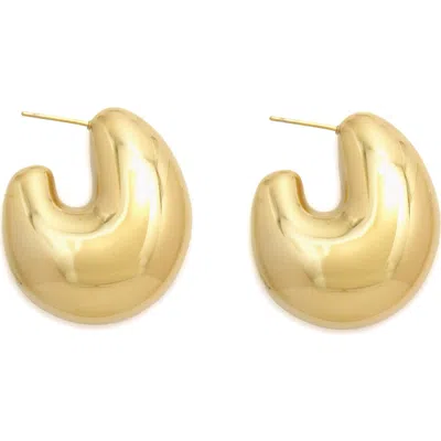 Petit Moments Bean Hoop Earrings In Gold