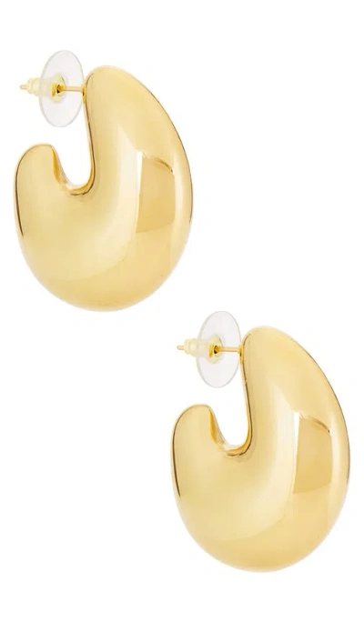 Petit Moments Bean Hoops In Metallic Gold