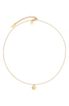 Petit Moments Birthstone Disc Pendant Necklace In Gold