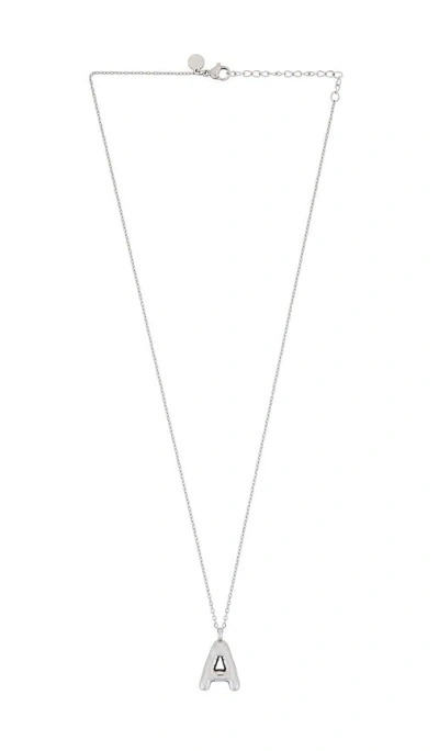 Petit Moments Bubble Initial Necklace In 银色