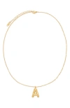 Petit Moments Bubble Initial Necklace In Gold - A