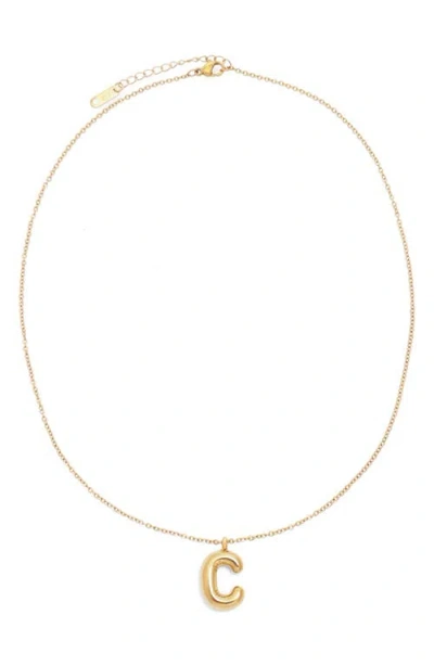 Petit Moments Bubble Initial Necklace In Gold - C