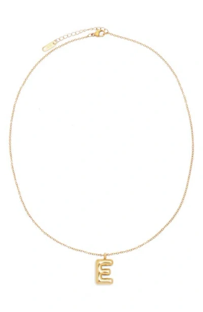 Petit Moments Bubble Initial Necklace In Gold - E