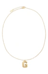 Petit Moments Bubble Initial Necklace In Gold - G