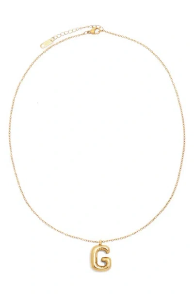 Petit Moments Bubble Initial Necklace In Gold - G