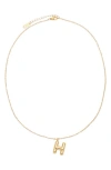 Petit Moments Bubble Initial Necklace In Gold - H