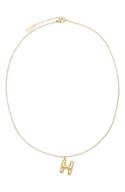 Petit Moments Bubble Initial Necklace In Gold - H