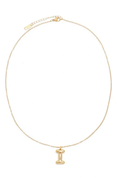 Petit Moments Bubble Initial Necklace In Gold - I