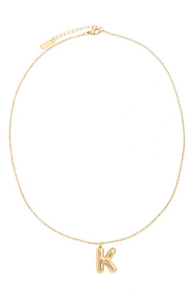 Petit Moments Bubble Initial Necklace In Gold - K