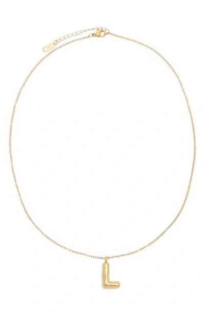Petit Moments Bubble Initial Necklace In Gold - L